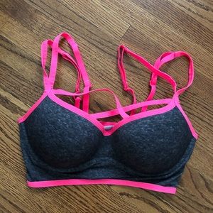 NWOT Pink Criss Cross Bra